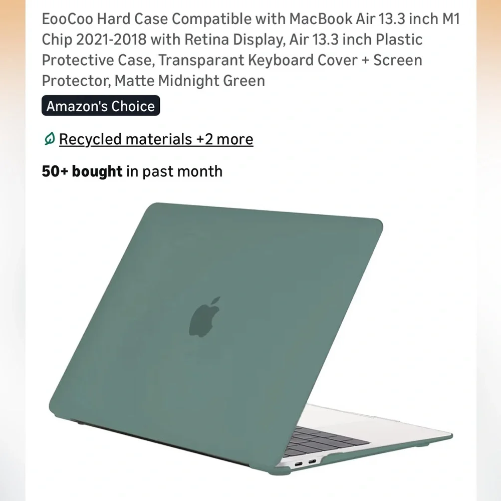 Green Hard Shell Case for MacBook